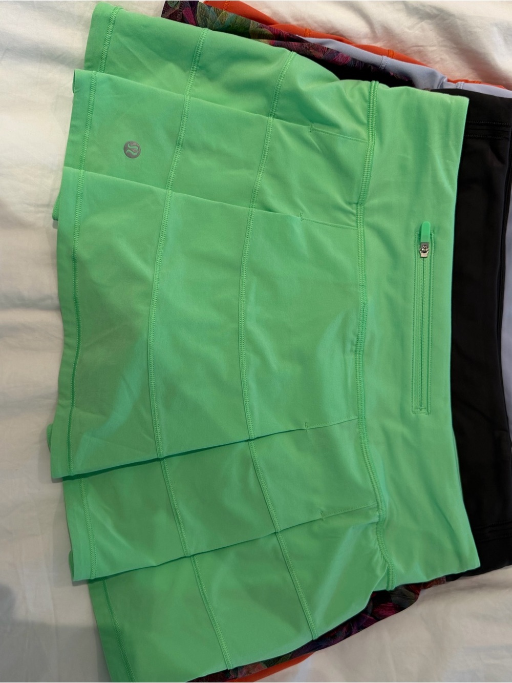 lululemon athletica Neon Green Athletic Skort